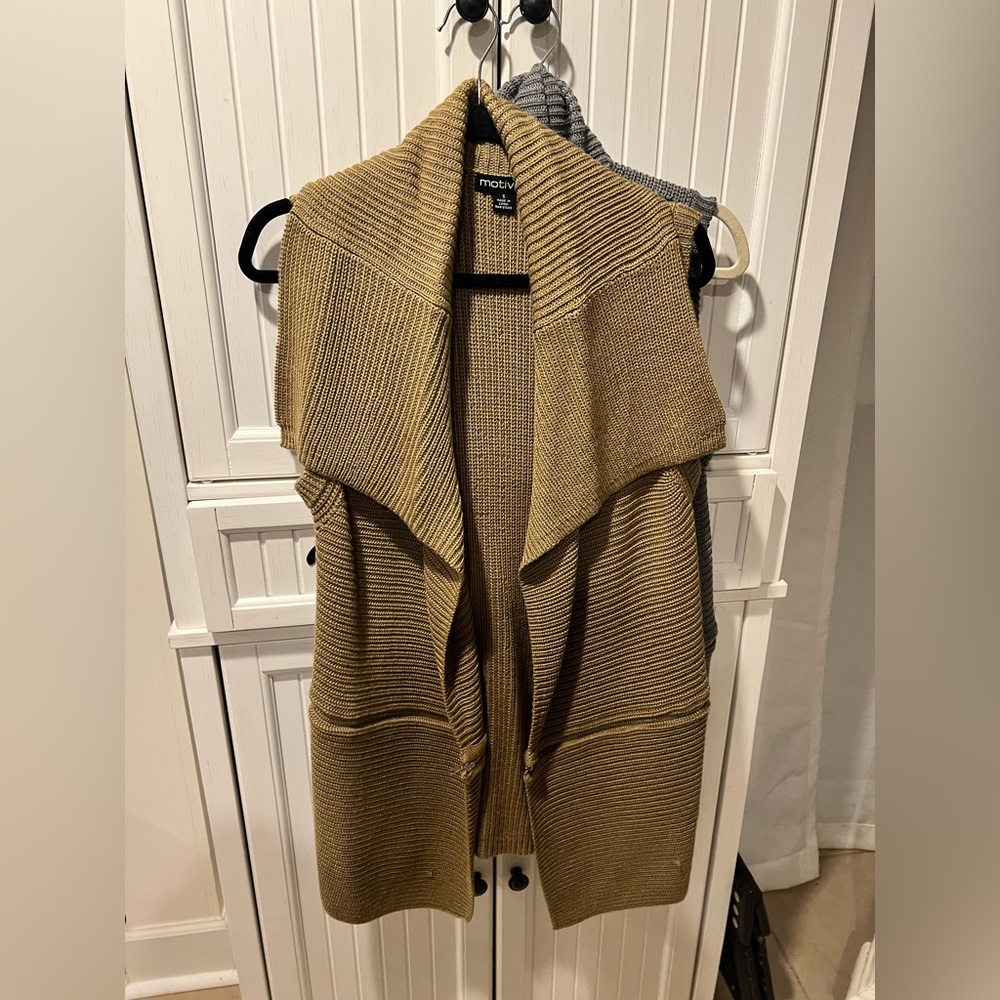 BUNDLE OFFER - 2 moto sweater vest tunics. Identical